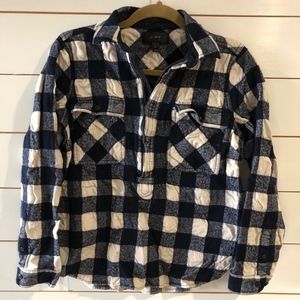 J. Crew Quarter Zip Flannel